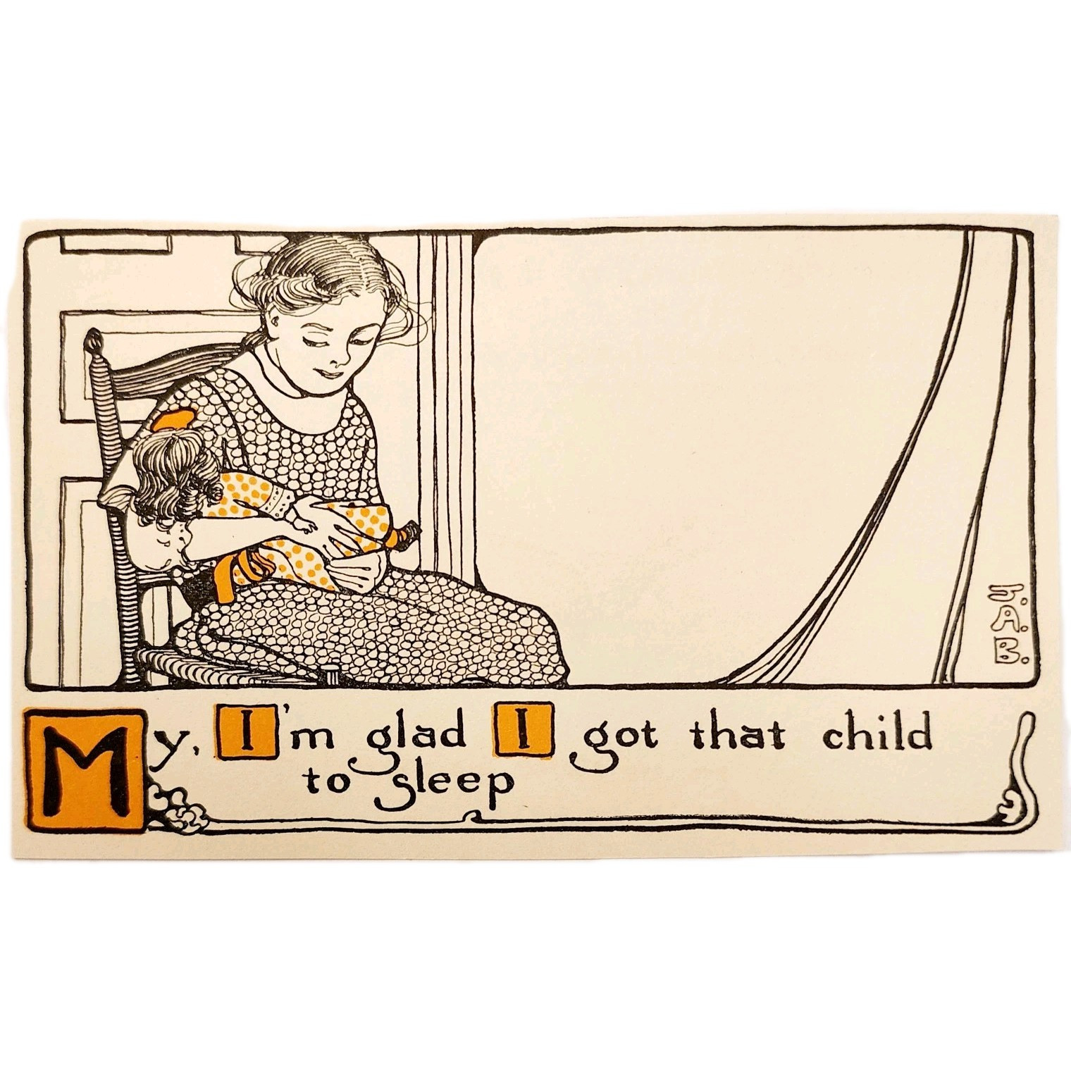 1913 Jane Boyer Art Illustration Mary Frances Thimble Mary Marie Sleepin... - $19.99