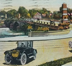 c1920  Dayton View Bridge Ohio Vintage Postcard River Cars Homes Hand Co... - £13.63 GBP