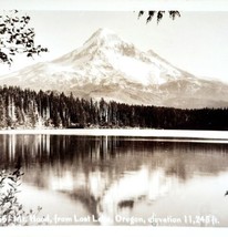 RPPC Mount Hood From Lost Lake Oregon 1920s Sawyer Pacific Northwest PCBG6F - £15.17 GBP