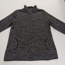 High Neck Women's Gray 1/4 Zip Cotton Blend Sweatshirt Pullover Size Large image 10