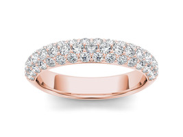 Authenticity Guarantee 
14K Rose Gold 1 1/4ct TDW Diamond Women&#39;s Wedding Band - £1,273.88 GBP