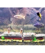 Large Sunken ship fine detail resin aquarium decor for shrimp fish lizar... - £23.48 GBP