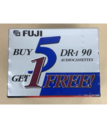 FUJI DR-I 90 Minute Blank Audio Cassette Brick 6 Tapes With Extraslim Ca... - $21.77 CAD
