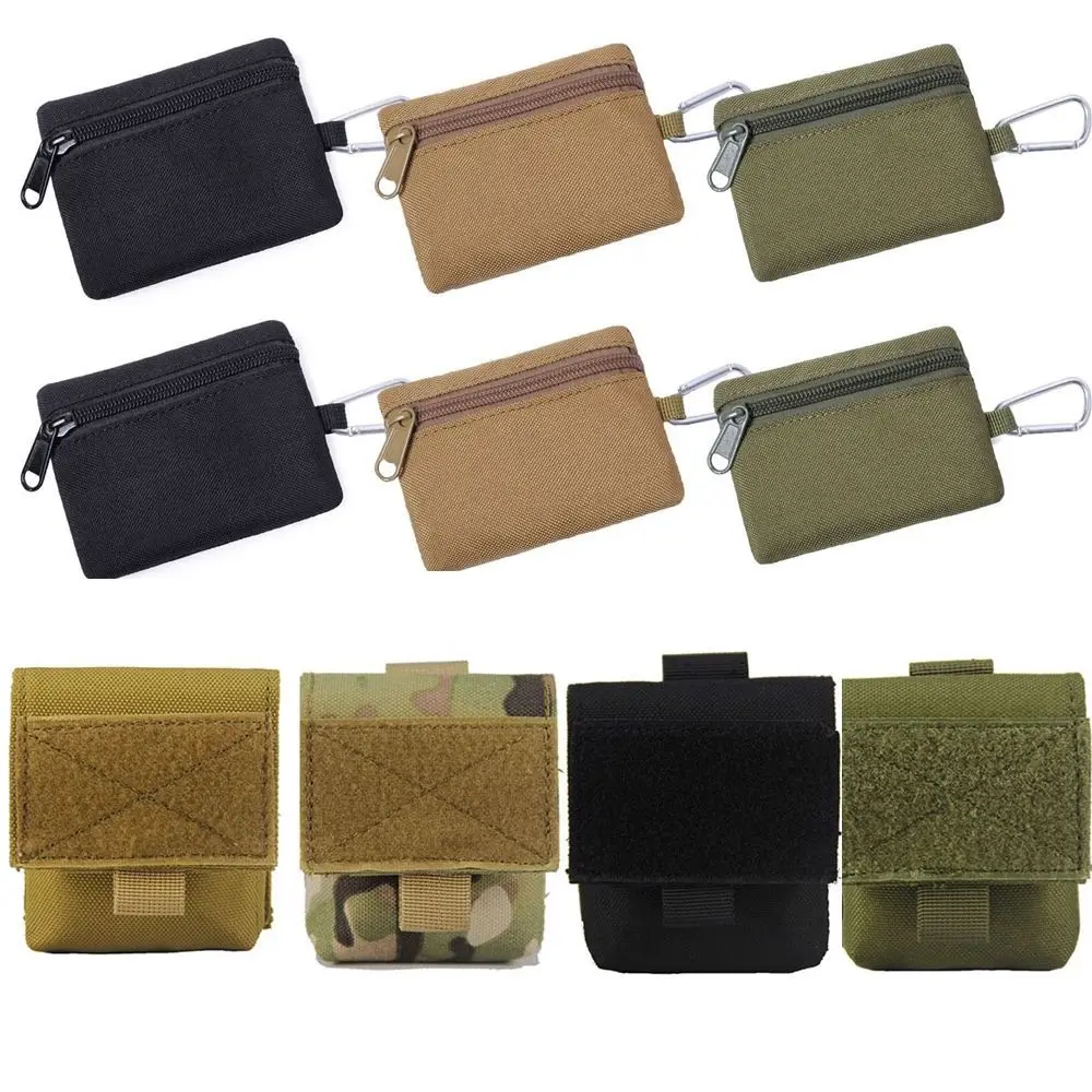 Mini EDC Gadgets Molle Pouch Key Wallet Outdoor Portable Travel Zipper Belt Bag - £9.38 GBP+