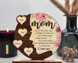 Mother&#39;s Day Gifts for Mom Her, Personalized DIY Mom 3D Wood Plaque Desk... - $35.96