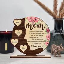 Mother&#39;s Day Gifts for Mom Her, Personalized DIY Mom 3D Wood Plaque Desk, Custom - £25.77 GBP