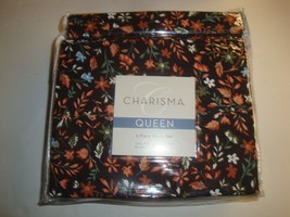 Charisma 6 Pc Queen 100% Polyester Microfiber Sheet Set Black Multicolor... - $49.49