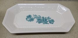Vtg Pfaltzgraff Yorktowne Holiday Bread Tray Server Plate Cream Green USA - $12.89
