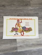 McDonaldland Manners Vinyl Placemats Ronald Mcdonald Kids Rare VINTAGE 1970’s - £10.07 GBP