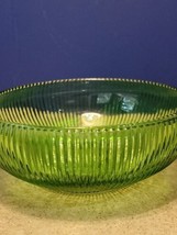 E.O. Brody Green Ribbed Depression Glass Bowl Vintage 1960s Mid-Century ... - £23.87 GBP