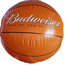 Budweiser Blow Up Plastic Vinyl Basketball Approx. 26&quot; Hanging Decor - £18.43 GBP