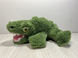 Fiesta alligator crocodile lizard small green hand puppet plush - $6.23