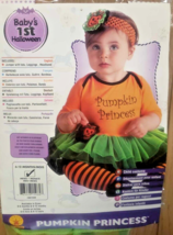 Halloween Baby’s 1st First Pumpkin Princess 6-12 Months Jumper Tutu Leggings New - £11.46 GBP