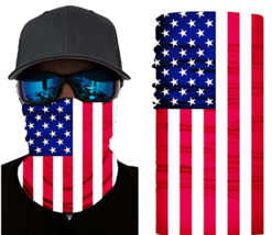 2 pack, US Flag Face Sun Mask Neck Gaiter Balaclava Headwear Bandana for Outwork - £6.88 GBP