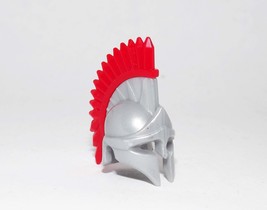 Building Block Greek Spartan silver Helmet fors (style B30) Minifigure US Toy Mi - £2.61 GBP