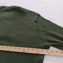 Authentic Red Camel 4-Button Men’s Green Cotton Sweatshirt Long Sleeve Sz Large image 12
