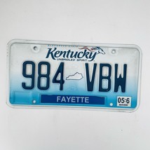 2006 United States Kentucky Fayette County Passenger License Plate 984 VBW - $225.96 MXN