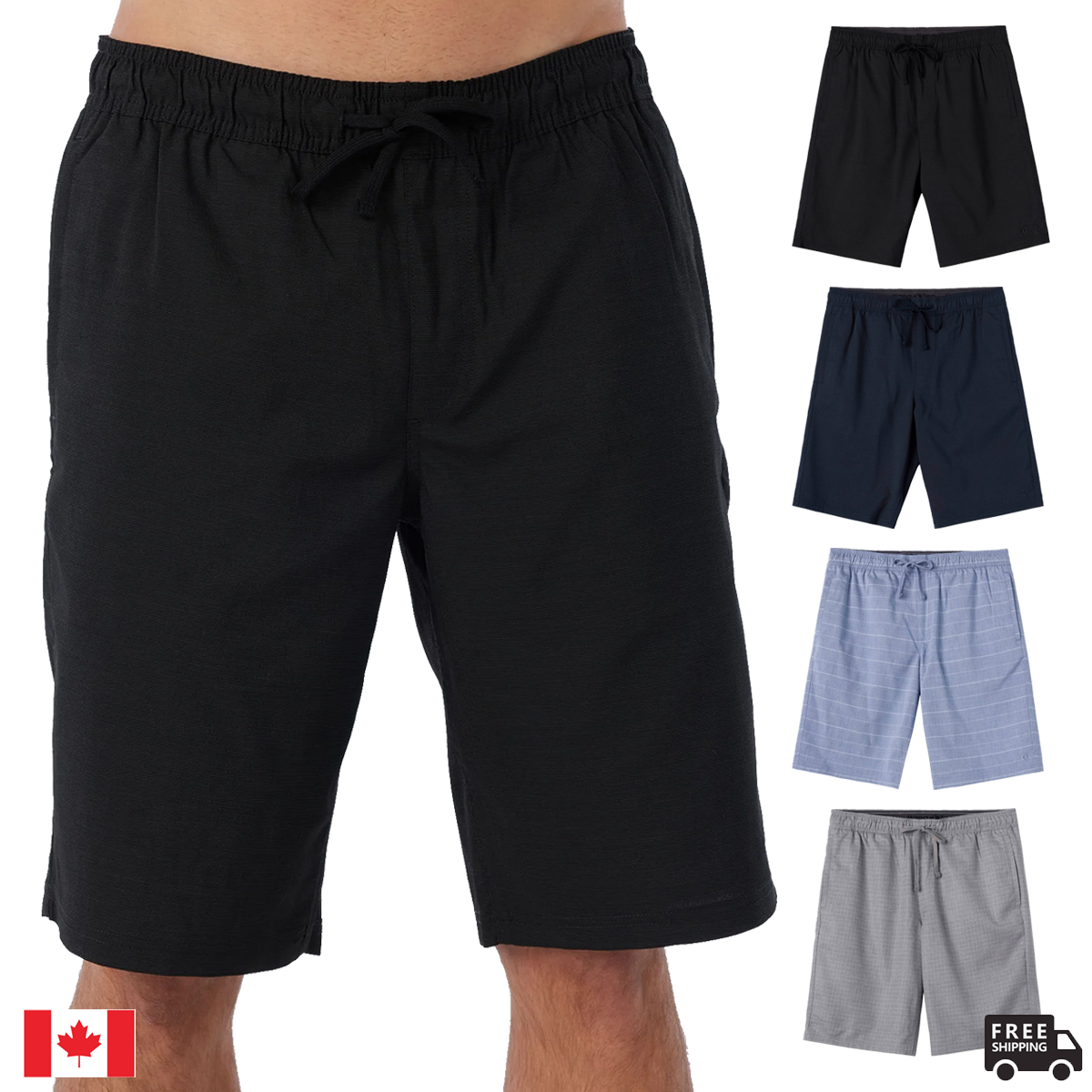 Hang Ten Men's Chino Shorts Stretch Drop In E-Waist Walkshort
