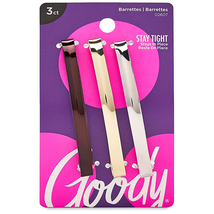 Metal Hair Barrettes Clips - 3 Count, Assorted Colors - Slideproof and Lock-In P - £7.16 GBP