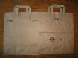 Lot of 75 Brown Kraft Paper Merchandise Bags w/ double handles 14 x 12 x... - $14.95