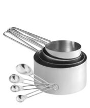 Professional 8-Piece Stainless Steel Measuring Set, 4 Cups and 4 Spoons ... - $27.61 CAD