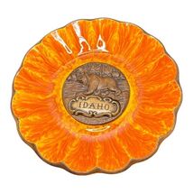 Vintage Treasure Craft Idaho Souvenir Ashtray Dish Red Orange Yellow Ame... - $19.00