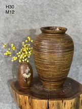 Vintage Pottery Flower Vase Handmade in Vietnam Ceramic vase H30cms - £95.88 GBP