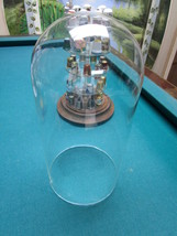 Thimbles Collection under glass dome, 43 assorted thimbles, dome is 11&quot; tall[B] - £273.76 GBP