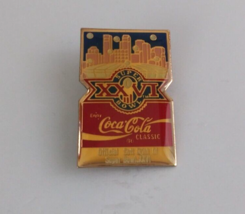 Super Bowl XXVI Coca-Cola Classic Offical Soft Drink Of Super Bowl Lapel Hat Pin - £6.48 GBP