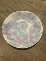 Vintage Ernestine Salerno Ceramic Blue Pansy Bowl - £22.15 GBP