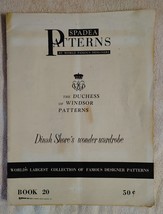 Vtg 1961 Spadea Duchess of Windsor Pattern Catalog Dinah Shore's Wonder Wardrobe - $18.99