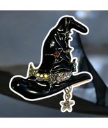 Elegant Halloween Black or White Witch Hat Brooch Choose White or Black - $17.89 CAD