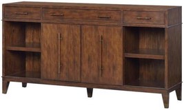 Media Cabinet Entertainment Center Hand-Rubbed Wood Sliding Doors 3-Drawer - £3,308.53 GBP