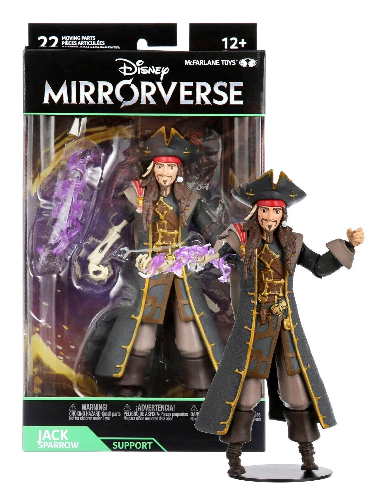 Disney Mirrorverse Jack Sparrow Figure 7" Poseable Figure with Stand New in Box - $10.88