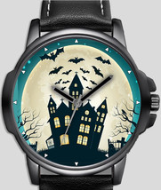 Spooky Castle Halloween Full moon Unique Unisex Trendy Wrist Watch UK FAST - £43.29 GBP