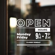 Salon Signs for Business Hair Shop - Hair Store Hours Decal - Hour of Operations - £9.48 GBP+