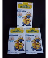 3 Boxes MINIONS Movie Exclusive Adhesive Sterile BANDAGES  20-pack Despi... - $9.75