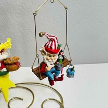 Enesco Ornaments Wee Tree Trimmers The North Pole Village Set of 2 Chris... - £36.05 GBP