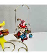 Enesco Ornaments Wee Tree Trimmers The North Pole Village Set of 2 Chris... - £36.23 GBP