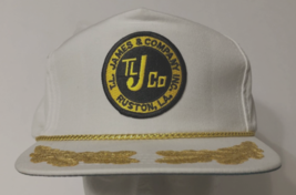 T.L. James Co. Ruston LA White Town Talk Rope Sewn Snapback Baseball Hat... - $27.51