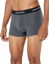 Lacoste Men&#39; Boxer Casual 5 Pack Cotton Stretch CHARCOAL M,L,XL 6H6521-5... - $36.38