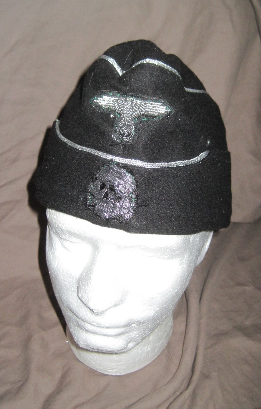 Primary image for German ww2 Replica REPRODUCTION elite SS Panzer M40 cap Silver Insignia Sz 58