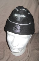 German ww2 Replica REPRODUCTION elite SS Panzer M40 cap Silver Insignia Sz 58 - £43.45 GBP