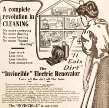 Invincible Electric Renovator Vacuum Cleaner 1908 Advertisement Appliance DWNN24 - £15.32 GBP