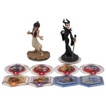 Disney Infinity 2.0 Originals Aladdin &amp; Maleficent Figures w 8 Power Discs - $14.38