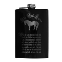 8oz BLACK The Pale Horse Four Horsemen of the Apocalypse Flask L1 - £17.22 GBP