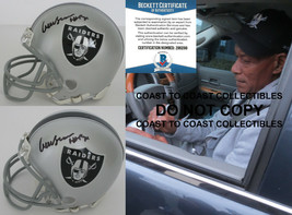 Willie Brown HOF signed Oakland Raiders mini football helmet COA proof B... - £155.74 GBP