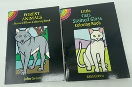 Dover Little Activity Book: Little Cats Stained Glass Coloring Book &amp; Forest Ani - £7.58 GBP