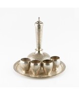 Ancien Vtg Perse 90 Argent Décanteur, 4 Verres, Plateau - $2,293.09 CAD