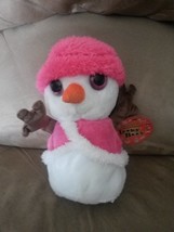 Looky Boos Christmas Girl Snowman Pink New Licensed Plush Stuffed 11&quot; Sugar Loaf - £7.90 GBP